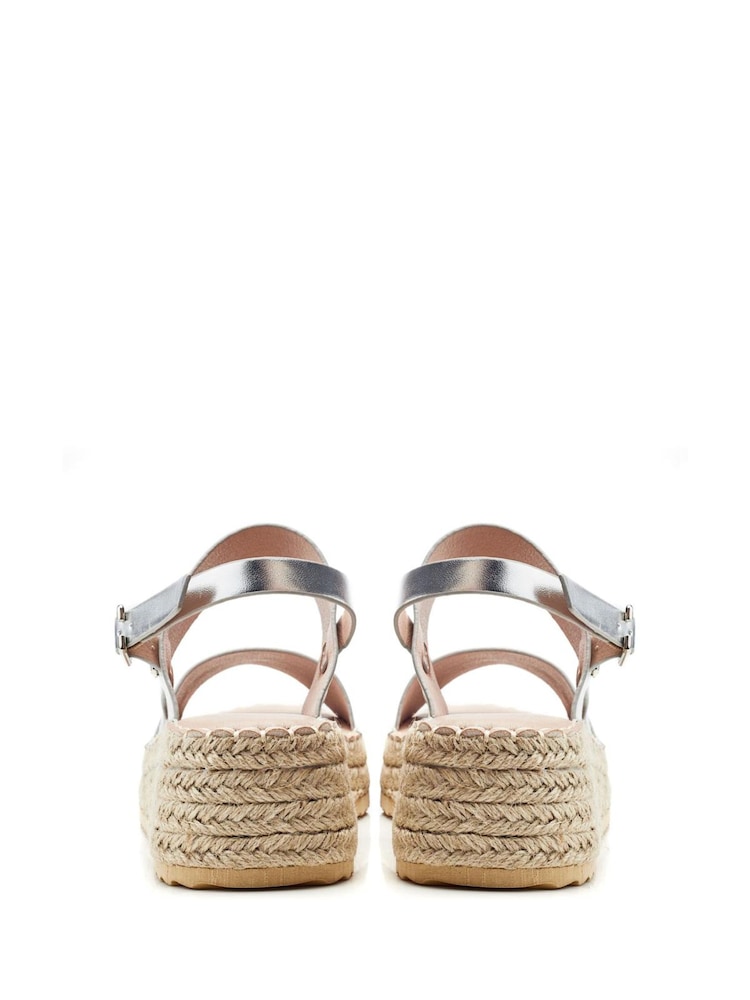 Moda In Pelle Nashay Two Part Low Espadrille Wedges - Image 2 of 4