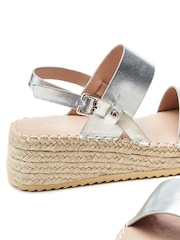 Moda In Pelle Nashay Two Part Low Espadrille Wedges - Image 4 of 4
