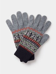 Aubin Carbridge Fairisle Pattern Wool Gloves - Image 1 of 1