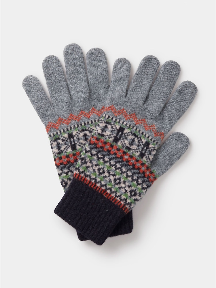 Aubin Carbridge Fairisle Pattern Wool Gloves - Image 1 of 1