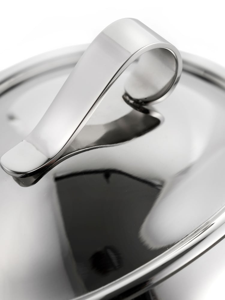 Robert Welch Steel Drift Sugar Pot 300ml with Lid - Image 4 of 4