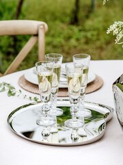 Robert Welch Steel Drift Serving Tray 36cm - Image 1 of 4
