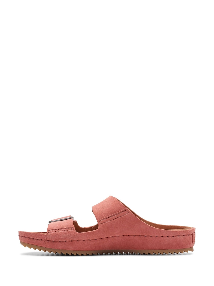 Clarks Pink Leather Brookleigh Sun Sandals - Image 2 of 7
