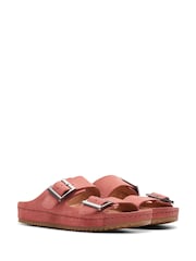 Clarks Pink Leather Brookleigh Sun Sandals - Image 3 of 7