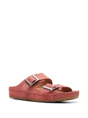 Clarks Pink Leather Brookleigh Sun Sandals - Image 4 of 7