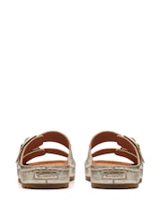 Clarks Gold Leather Brookleigh Sun Sandals - Image 5 of 7