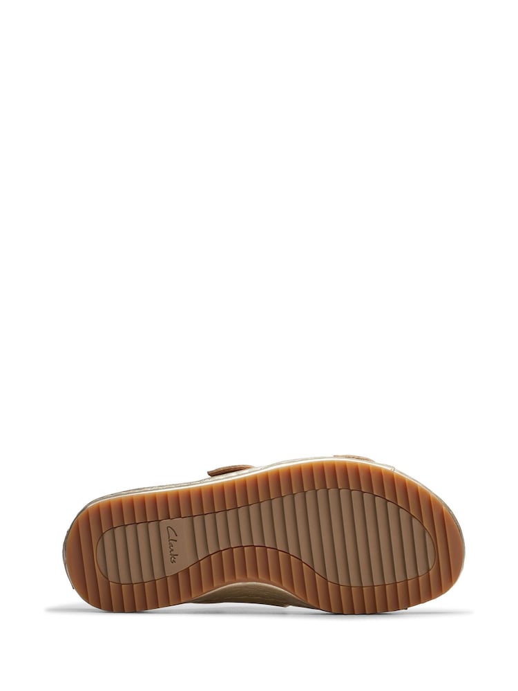 Clarks Gold Leather Brookleigh Sun Sandals - Image 7 of 7