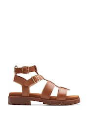 Clarks Brown Leather Orinoco Cove Sandals - Image 1 of 6