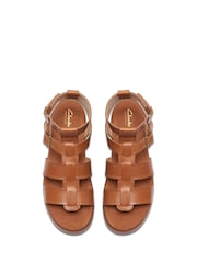 Clarks Brown Leather Orinoco Cove Sandals - Image 5 of 6