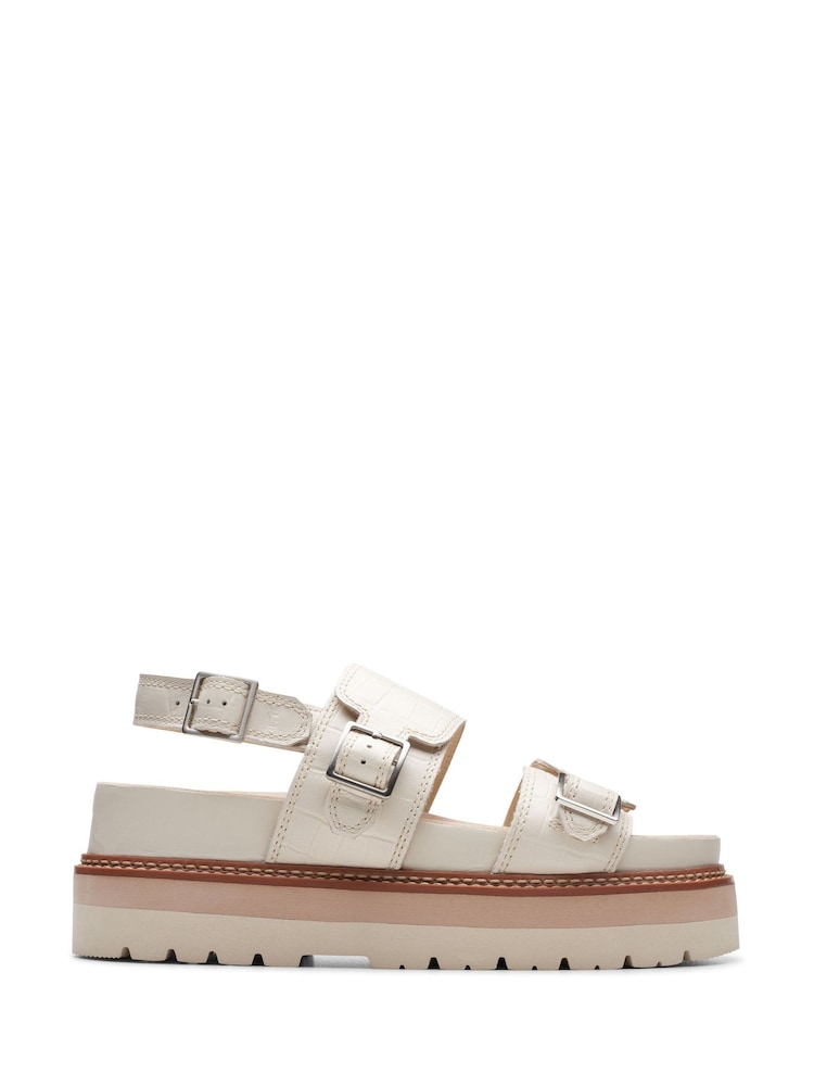 Clarks Cream Interest Orianna Glide Sandals - Image 1 of 7
