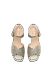 Clarks Gold Lea Serina35 Cross Sandals - Image 5 of 6