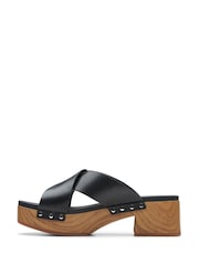 Clarks Black Leather Sivanne Walk Sandals - Image 2 of 7