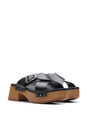 Clarks Black Leather Sivanne Walk Sandals - Image 4 of 7