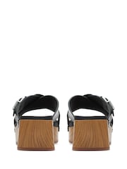 Clarks Black Leather Sivanne Walk Sandals - Image 7 of 7