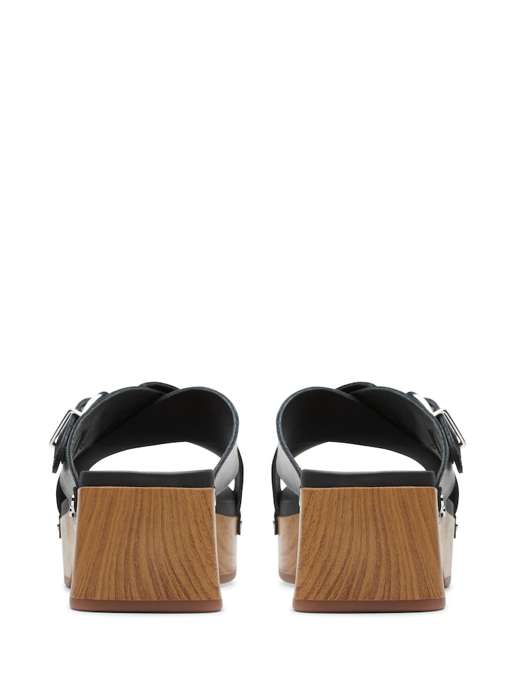 Clarks Black Leather Sivanne Walk Sandals - Image 7 of 7
