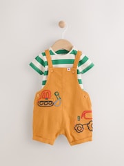Bright Transport Baby Woven Dungaree and Bodysuit Set (0mths-2yrs) - Image 1 of 7