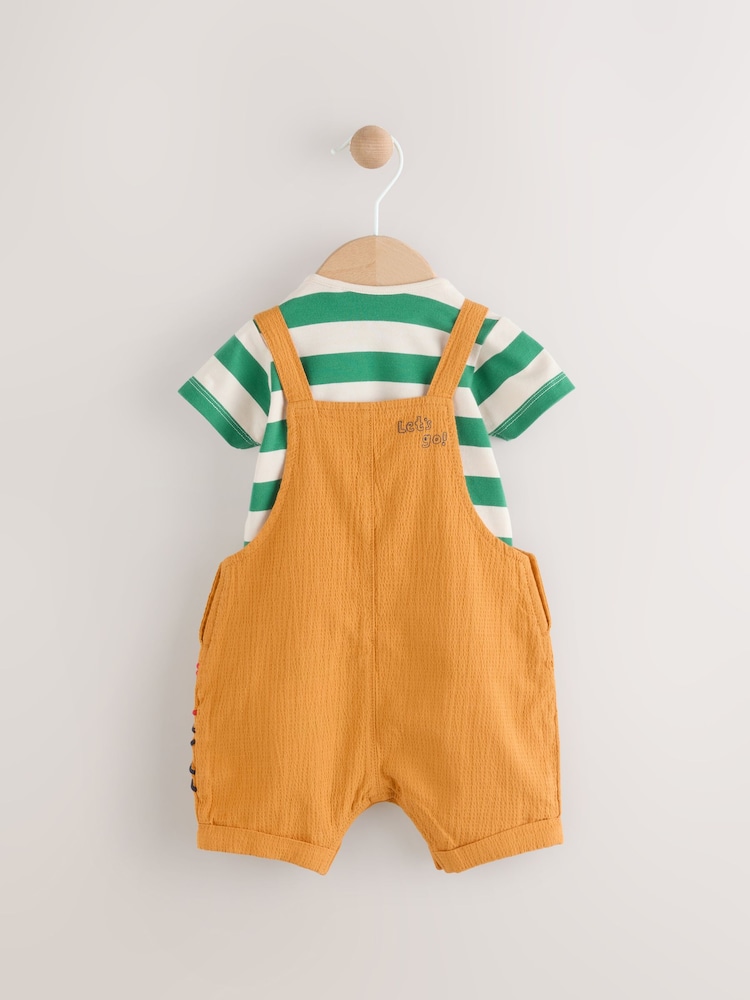 Bright Transport Baby Woven Dungaree and Bodysuit Set (0mths-2yrs) - Image 2 of 7