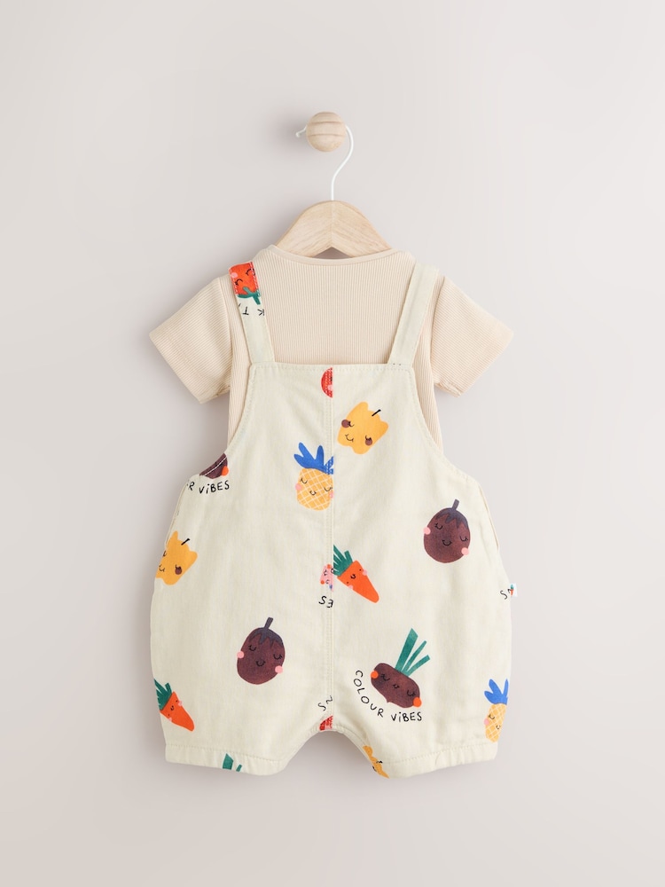 Fruits et légumes - Ensemble salopette et body pour bébé (0mths-2yrs) - Image 6 of 10