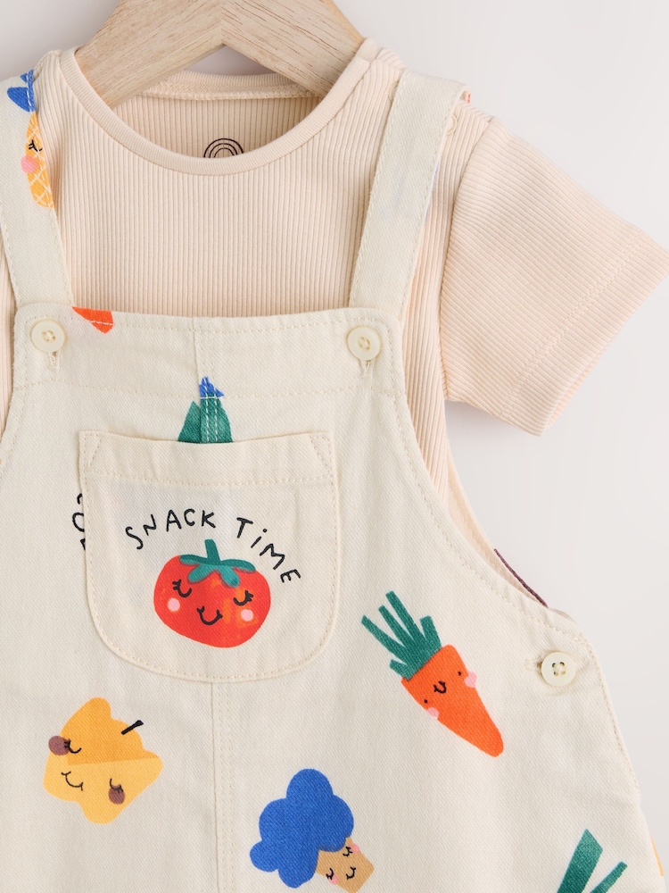 Fruits et légumes - Ensemble salopette et body pour bébé (0mths-2yrs) - Image 7 of 10