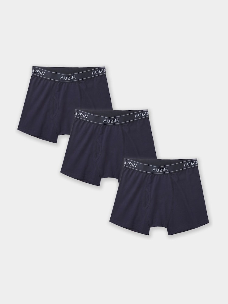 Aubin Blue Toft Boxer Shorts 3 Pack - Image 1 of 3