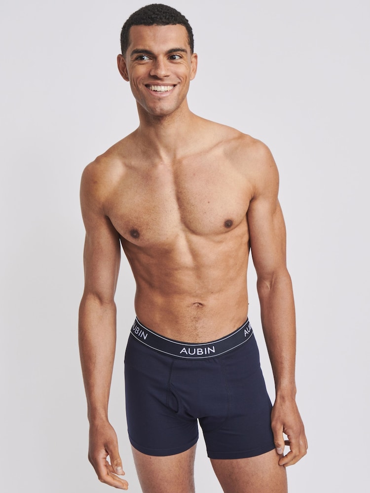 Aubin Blue Toft Boxer Shorts 3 Pack - Image 2 of 3
