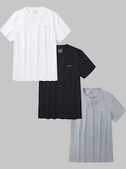 Aubin White/Black/Grey Louth T-Shirts 3 Pack - Image 1 of 1