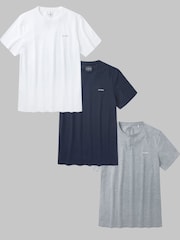Aubin White/Navy/Grey Louth T-Shirts 3 Pack - Imagen 1 de 1