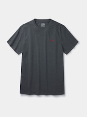 Серый - Aubin Khaki Green Horncastle 100% Cotton T-Shirt - Изображение 4 из 5