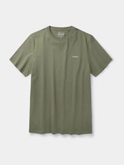 Зеленый - Aubin Khaki Green Horncastle 100% Cotton T-Shirt - Image 2 of 2