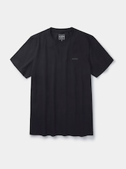 Черный - Aubin Khaki Green Horncastle 100% Cotton T-Shirt - Image 2 of 2