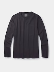 Aubin Black Alford 100% Cotton Long Sleeve T-Shirt - Изображение 2 из 2
