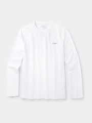 Aubin White Alford 100% Cotton Long Sleeve T-Shirt - Изображение 2 из 2