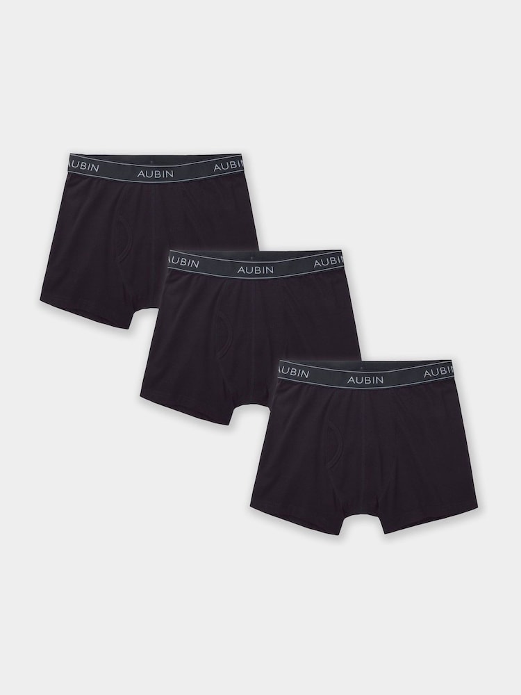 Aubin Toft Boxer Black Shorts 3 Pack - Image 1 of 3
