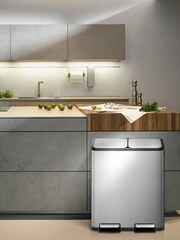 EKO Stainless Steel Ecocasa Recycling Bin 30+30L - Image 1 of 4