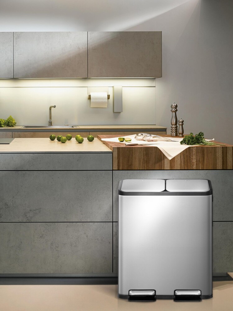 EKO Stainless Steel Ecocasa Recycling Bin 30+30L - Image 1 of 4