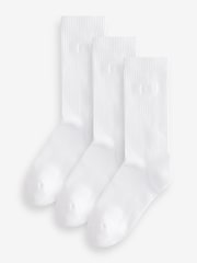 White EDIT Sports Socks 3 Pack - Image 2 of 5