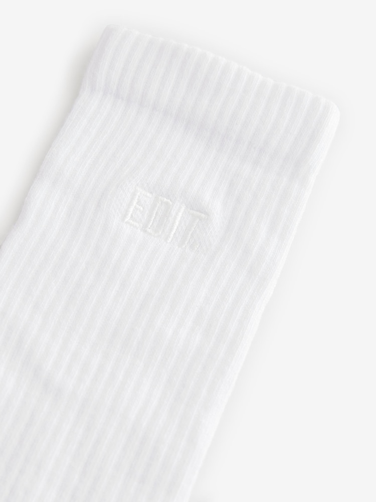 White EDIT Sports Socks 3 Pack - Image 5 of 5