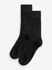 Black Lambswool Signature Socks 2 Pack - Image 1 of 6