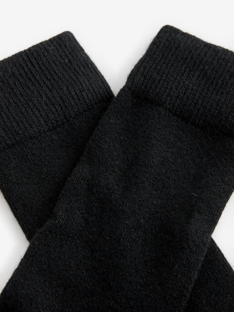 Black Lambswool Signature Socks 2 Pack - Image 6 of 6