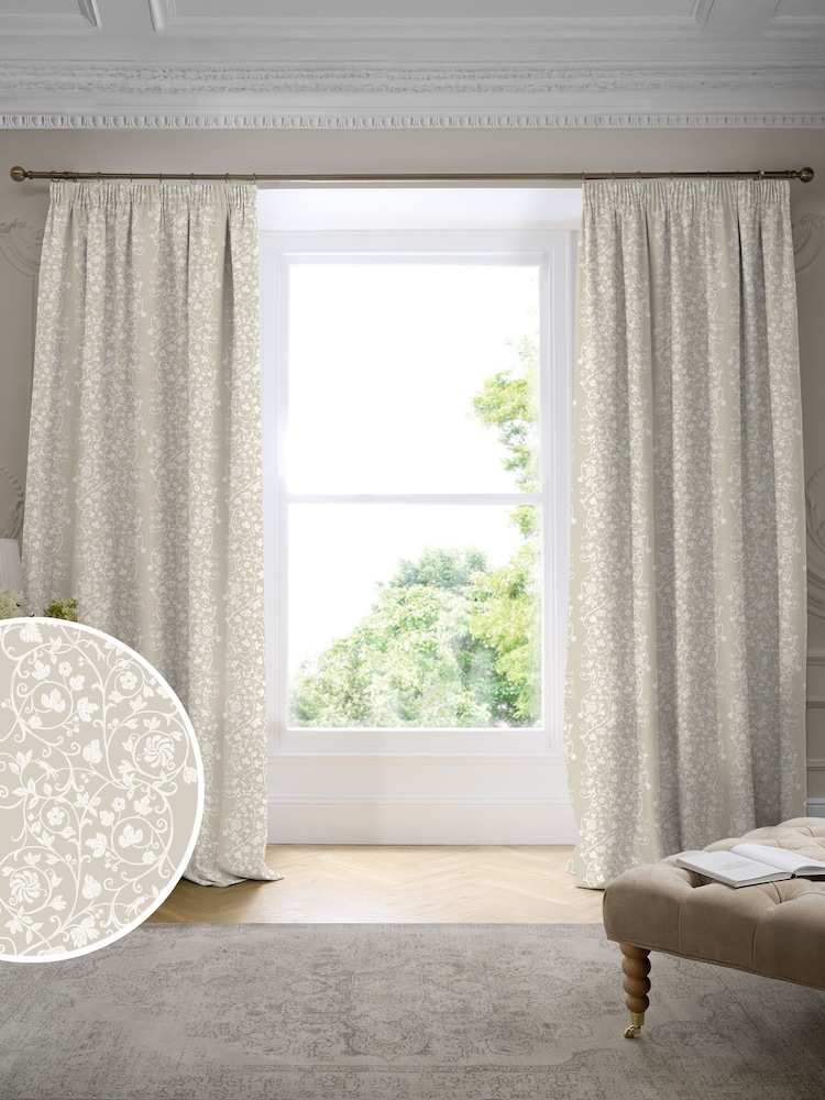 Historic Royal Palaces Natural Tudor Trail Made To Measure Curtains - Image 1 of 10 Historic Royal Palaces Natural Tudor Trail Made To Measure Curtains - Image 1 of 10