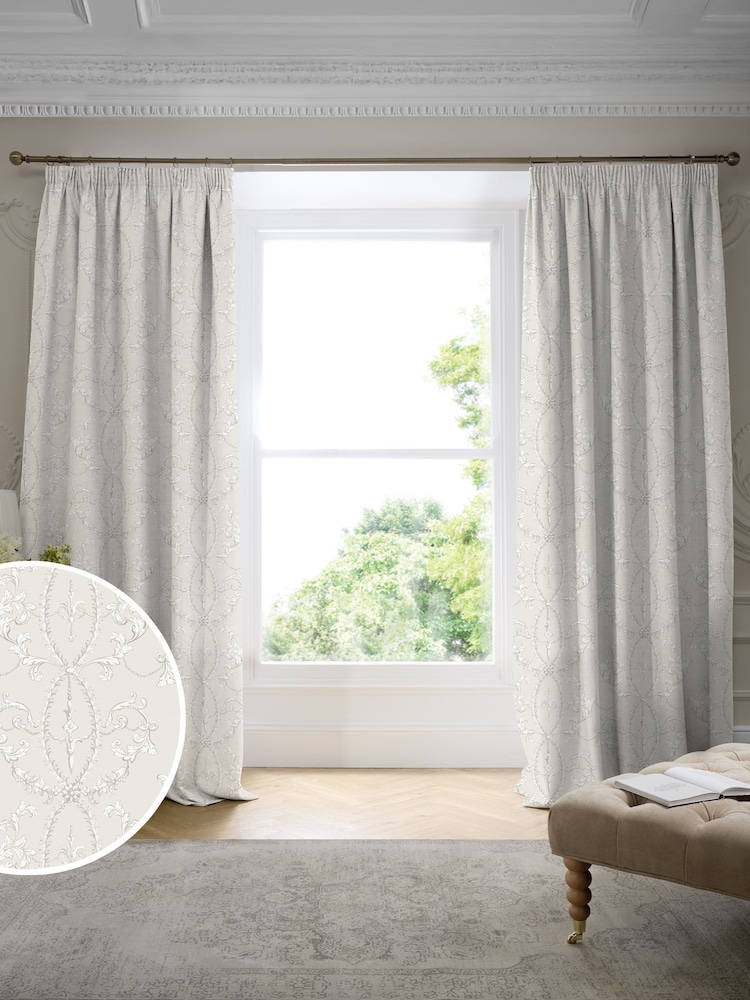 Historic Royal Palaces Stone Tijou Made To Measure Curtains - Image 1 of 10 Historic Royal Palaces Stone Tijou Made To Measure Curtains - Image 1 of 10