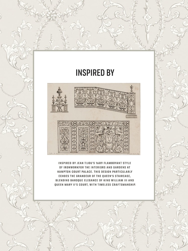 Historic Royal Palaces Stone Tijou Made To Measure Curtains - Image 2 of 10 Historic Royal Palaces Stone Tijou Made To Measure Curtains - Image 2 of 10