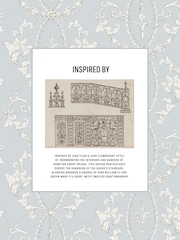 Historic Royal Palaces Porcelain Blue Tijou Made To Measure Curtains - Image 2 of 10