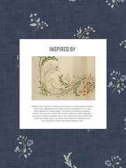 Historic Royal Palaces Midnight Victoria Sprigs Made To Measure Curtains - Image 2 of 10