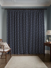 Historic Royal Palaces Midnight Victoria Sprigs Made To Measure Curtains - Image 5 of 10