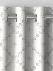 Historic Royal Palaces Dove Grey Fleur De Lis Made To Measure Curtains - Image 8 of 10