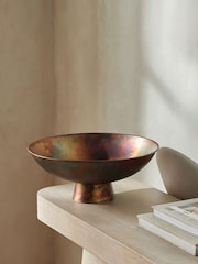 French Connection Copper Patina Metal Fruit Bowl - Image 1 of 4