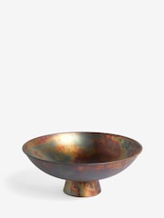 French Connection Copper Patina Metal Fruit Bowl - Image 3 of 4