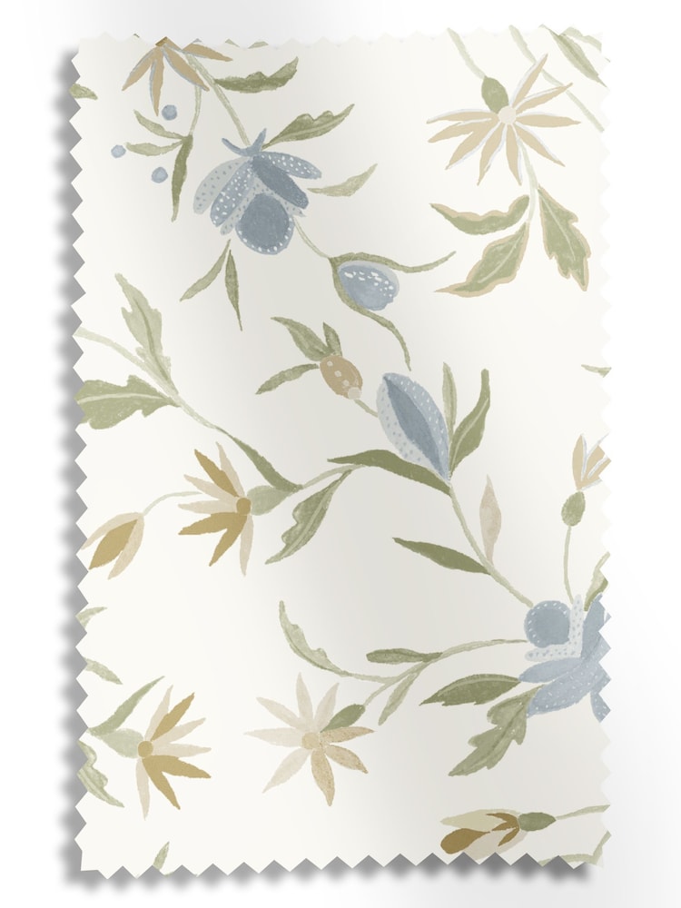 Historic Royal Palaces Duck Egg Royal Court Floral Made To Measure Curtains - Image 10 of 10 Historic Royal Palaces Duck Egg Royal Court Floral Made To Measure Curtains - Image 10 of 10