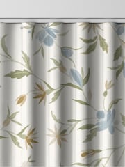 Historic Royal Palaces Duck Egg Royal Court Floral Made To Measure Curtains - Image 9 of 10